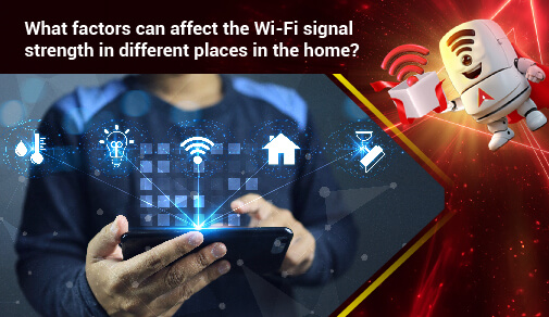 What factors can affect the Wi-Fi signal strength in different places in the home?