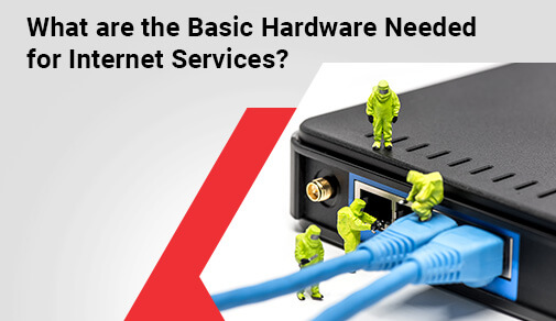 What are the different hardware components of internet